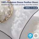 MIULEE Goose Feather Down 22x22 Pillow Insert Set of 2 with 100% Down-Proof Cotton Cover, Soft Fluffy Decorative Pillow for Sofa Bed Couch Living Room White