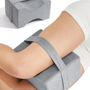 Knee Pillow for Side Sleepers, Memory Foam Leg Pillow with Strap for Side Sleeping, Supportive Elevation Pillow Between Legs for Knee, Ankle Sciatica, Pregnancy, Joint Pain (Gray/Regular)