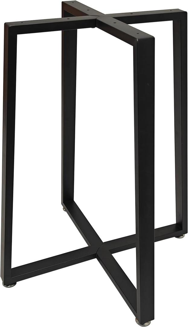 Round Metal Coffee Table Legs,28 Inch Black Iron Dining Table Base Only,Large Circle End Table Legs