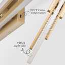 48" Gold LED Bathroom Light Fixtures Long Vanity Lights Over Mirror Lighting Lamps Wall Mount Lighting Over Vanity Picture Indoor 5CCT(3000K/3800K/4500K/5200K/6000K)