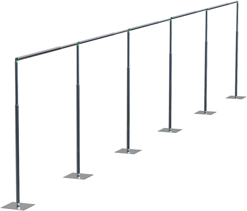 Adjustable Heavy Duty Portable 10FT X 50FT Pipe and Drape Backdrop Kit Quick Set Up Easy for Wedding & Party & Event & Photography & Show & Display (No Drape), But Not for Flower Walls/TVs/Heavy Items