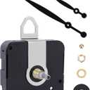 High-Torque Clock Movement Kit  Long Shaft Mechanism with 8 inch Hands, Battery-Operated Motor for 17'' to 20'' Large Wall Clocks, DIY Repair & Replacement (Thread Length: 3/8 inch)