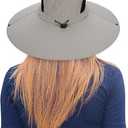 Leotruny Women Super Wide Brim Sun Hat UPF50+ Waterproof Bucket Hat for Fishing, Hiking, Camping, Light Grey