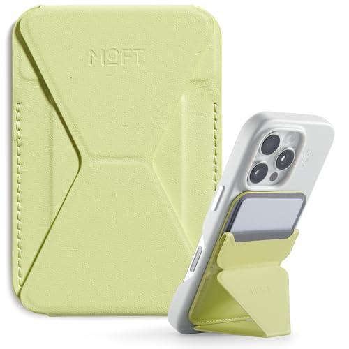 MOFT Magnetic Wallet Stand Compatible with iPhone 17/16/15/14/13/12 Series, Angle Adjustment & Magsafe Compatible MOVAS Phone Stand,Soft Avocado