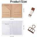 Roadtofree Travelers Notebook Accessories Kit for Passport Size - Kraft Folder, Zipper Case, Pen Holder & Binder Clip and 2 Elastic Bands (Standard Size)
