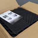 Jocoevol 36-Pcs Interlocking Tile, Indoor/Outdoor Drainage Interlocking Floor Tiles 11.8" x 11.8", Anti-Slip Waterproof Soft PVC Splicing Flooring Tile for Garage Patio Pool Bathroom, Black