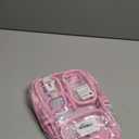 PIG PIG GIRL Mini Clear Backpack for Stadium Events, Small Clear Bag for Child for Festival Concert,Pink(Not Fits School)