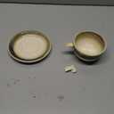 Coffeezone Vintage Design 12 oz Ceramic Latte Art Cappuccino Barista Cup with Saucer (Brown)