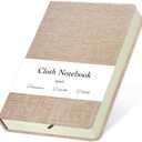 Linen Notebook, College Ruled, Hardcover, Lay Flat, B6, Small, 5x7, Thick, 100gsm, Pink, Journal for Writing