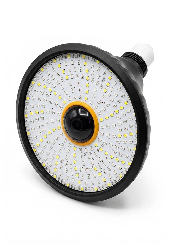 Motion Sensor Full Spectrum LED Grow Light with for Indoor Plants, Commercial Warehouse Workshop Ceiling Lighting, E26/E27 Base (Black)