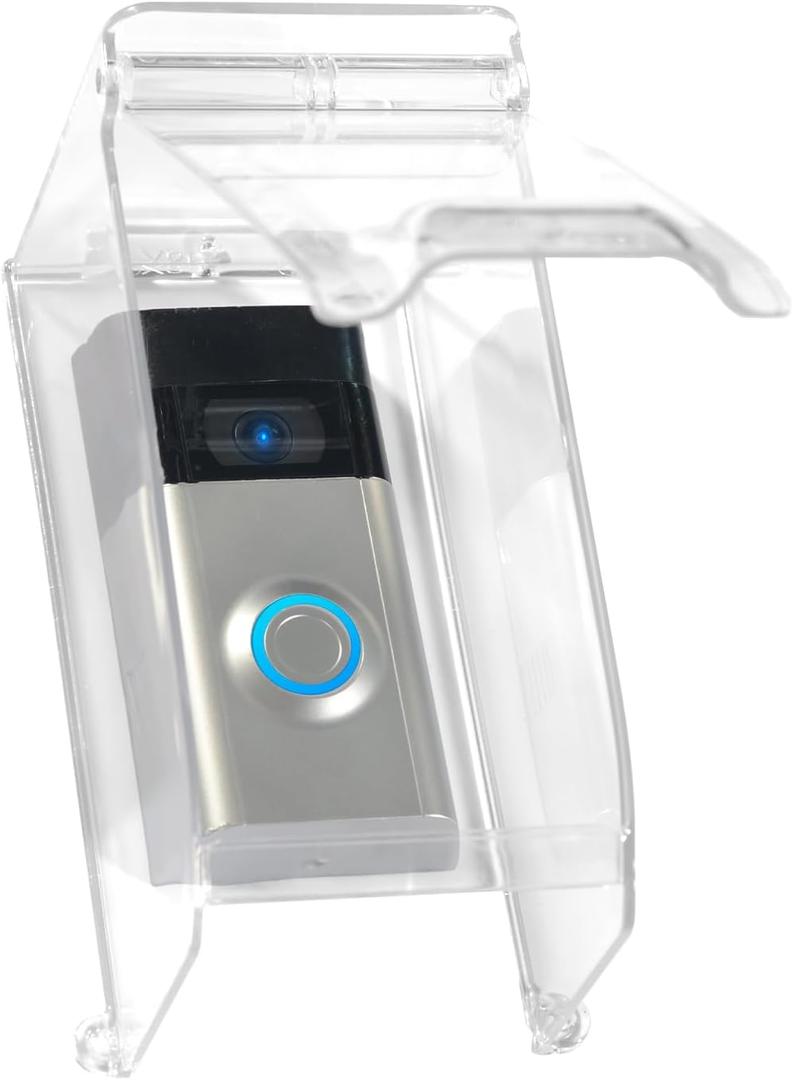 Outdoor Keypad Cover Protector, Clear Flip Cap Doorbell Rain Cover, Doorbell Cover Weatherproof, Access Control Rain Cover Compatible for Ring Doorbell/ Door Keypad/ Lock Keypad/ Employee Time Clock