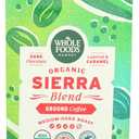 Whole Foods Market, Organic Sierra Blend Ground Coffee, Medium-Dark Roast, Dark Chocolate & Caramel, 12 Ounce, Best if Used By 07/14/2025
