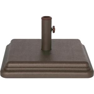 US Weight 40 Pound Umbrella Base - Weighted Umbrella base For Use With Patio Table  Heavy Duty Base- 4 Stem Accommodates 1-1.5 Pole Sizes - Bronze
