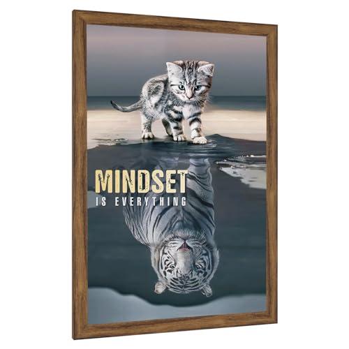 JDZIVTOP 16x32 Picture Frame Brown, Rustic 32x16in Poster Frame, Distressed 16 by 32 Frame, Large Gallery Family Concert Portrait Photo Frame, Anniversary/Birthday/Wedding/Thank you/Christmas Gift