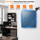 Wensha Lock Key Cabinet with Storage: 131-Keys Steel Wall Mount Key Cabinet Organizer - Large Storage and Secure Combination Lock Box for Office Home Business Black