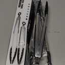 HOTEC Premium Stainless Steel Locking Kitchen Tongs with Silicon Tips, Set of 2-9" and 12"