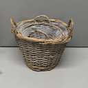 2 Pcs Fall Woven Basket Planter, Rattan Basket, Autumn Wicker, 10, 8''