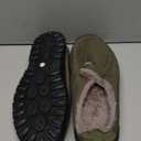 UBFEN Men's Women's Winter Warm Slippers with Fuzzy Plush Lining Slip on House Shoes with Indoor Outdoor Anti-Skid Rubber Sole 14 Women/12 Men U Green EU 45