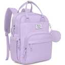 RUVALINO Diaper Bag Backpack, Multifunction Travel Pack Maternity Baby Changing Bags, Large Capacity, Waterproof, Taro Purple