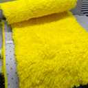 Amearea Premium Soft Fluffy Rug 4x5.3 Feet, Fuzzy Area Rugs for Bedroom, Shag Carpet for Living Room Nursery Kids Room Decor, Comfortable Indoor Furry Dorm Carpets, Yellow