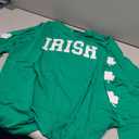 LAZYCHILD St Patricks Day Shirt Women: Lucky Shamrock Tshirt Saint Patricks Day Green Clover Long Sleeve Tops, Size 2 XL