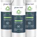 GLACIER FRESH Water Filter Compatible with XWFE (Built-in CHIP), Replacement for GE XWFE, XWF Refrigerator Water Filter NSF/ANSI 42 Certification Pack of 3