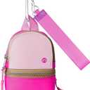 Babysun Mini Backpack Keychain Wristlet Pouch Small Change Coin Purse Cute Zipper Wallet With 3 RFID Card Slots For Women/Men Airpods Cosmetics
