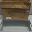 Creative Scents Dublin Silver Bathroom Decor Box Toilet Paper Holder Storage Basket - Decorative Toilet Tank Topper Bathroom Storage Organizer - Bathroom Sink Organizer Countertop Container