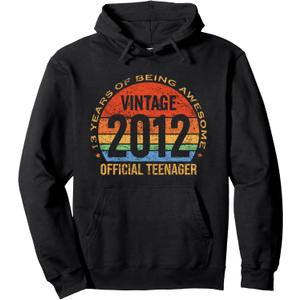 13 Year Old 13th Birthday Born In 2012 Official Teenager Pullover Hoodie XL