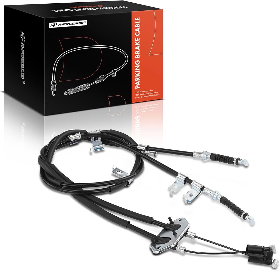 A-Premium Rear Driver or Passenger Side Parking Brake Cable Assembly Compatible with Ford, Lincoln and Mercury Models: Fusion 2007-2012, MKZ 2007-2012, Milan 2007-2011, AWD - Replace# 7E5Z2A815A