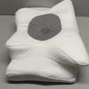 Sleep Doctor Approved Cervical Neck Pillow for Sleeping, Ergonomic Contour Side Sleeper Pillows for Adults, Cooling Orthopedic Pillow for Pain Relief Support, Memory Foam Pillows Back Stomach Sleepers (Standard, Light Grey)