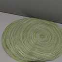 FunWheat Round Braided Placemats Set of 4 Place mats for Dining Tables Woven Heat Resistant Table Mats 15 inch (E Light Green, 4pcs)