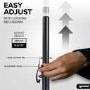 Gemini Sound ST-Pack Heavy Duty Professional Audio Universal DJ Fold-Out Telescoping Tripod Steel Speaker Stands (Set of 2), Up to 80" Inches Tall, 200lb Weight Capacity with Carry Bag Included,Black