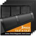 Magnetic Vent Covers (3 Pack) for Complete Sealing, 13.5" X 13.5" for Home Floor, Wall, and Ceiling Vents, Upgraded Thickness for RV, Home HVAC, and AC Vents, Floor Vents Not Included