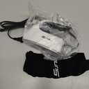 Sundu Small Steam Iron for Clothes, 1000W Travel Iron Portable with Silver Non-Stick Soleplate, 300 Microsteam Holes & 90ml Tank, Lockable Base for Quilting & Sewing (Silver) (Black and White)