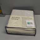 INOVADAY 100% Blackout Curtains for Bedroom, Black Out Curtains 84 Inch Long, Clip Rings Linen Blackout Drapes, Thermal Insulated Room Darkening for Living Room, 2 Panels - Beige,W50xL84