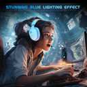 2.4GHz Wireless Gaming Headset for PS5, PS4 Fortnite & Call of Duty/FPS Gamers, PC, Nintendo Switch, Bluetooth 5.3 Gaming Headphones with Noise Canceling Mic, Stereo Sound, 40+Hr Battery -White