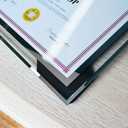 Giftgarden 8.5x11 Glass Frame Set of 2, Clear 8.5 x 11 Picture Frames for Certificate Document Award Tabletop Display