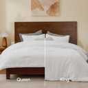 BEDELITE Faux Fur Fleece King Comforter Set - Fluffy & Warm White Comforter King SizeUltra Soft and Cozy Winter Bedding Set,Fuzzy Thick Bed Set,1 Comforter and 2 Pillowcases