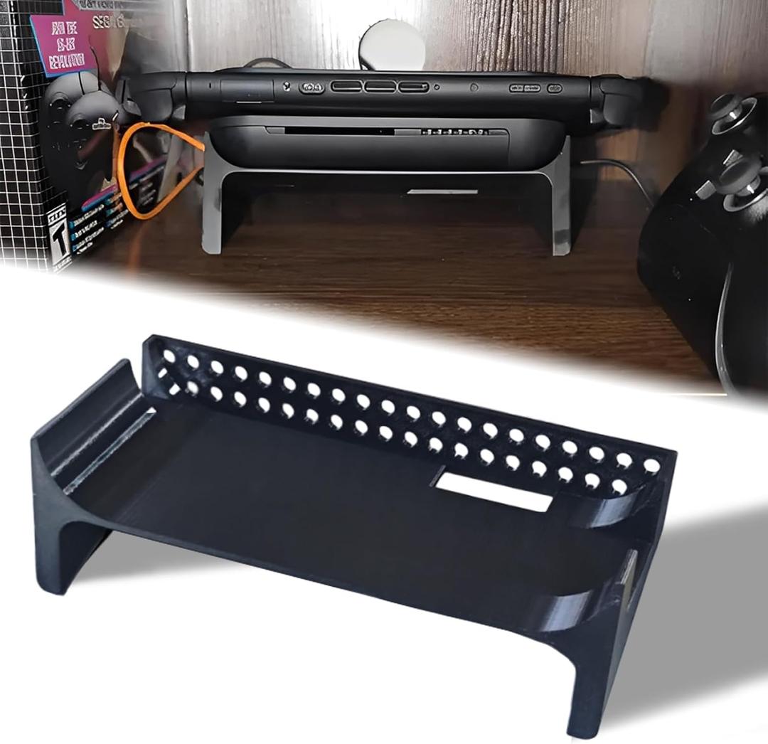 Game Consoles Stand for Switch 2 (2025), Horizontal Angled Airflow Dock Stand for Switch 2 Shelves, Game Console Accessories for Shelves, Easy Docking and Undocking