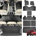 Cargo Mats & Floor Liner for 2018-2024 Ford Expedition 7 Seats(Not for Max or L Models), Rear Seat Back Floor Trunk Liners for 18-24 Expedition 2 Row Bucket Seat