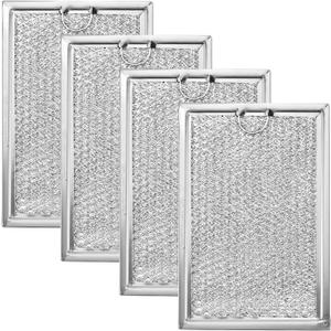 WB06X10309 Microwave Oven Grease Filter - Compatible with G.E Microwave Vent Filter Replacement by AMI PARTS - 7-5/8 x 5 x 3/32 Inch 4 Packs