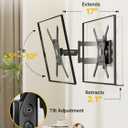 monTEK Full Motion TV Wall Mount for 2365 Inch Flat & Curved TVs and Monitors, Swivel & Tilt Articulating Bracket, Max VESA 400x400mm, Holds up to 77 lbs, Perfect Center Design
