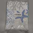 Coral Valance for Windows Starfish Seashell Curtains Valances Blue Ocean Coastal Short Curtains Rod Pocket Window Treatment for Kitchen Living Room Bedroom Bathroom Summer Beach Decor 1 Panel 54x18