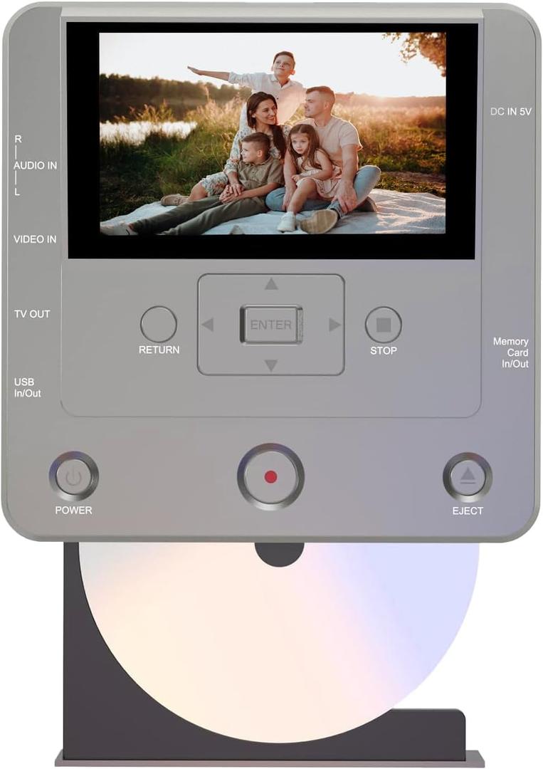 VHS to DVD Recorder, VHS to DVD Converter Machine, Convert VHS, VCR, Camcorder to DVDs, USB, SD Card, Smart Phone WiFi to DVDs, USB, SD, HDD Copy, WiFi APP Media Recorder【Comes with AV Cable & 10 DVD-R】