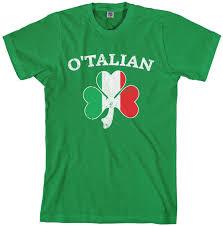 Italian Shirts - O'Talian Italy Flag Italia Funny T-Shirt T-Shirt, Medium (Green)