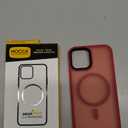 MOCCA Strong Magnetic for iPhone 12 Case/ iPhone 12 Pro Case, [Compatible with Magsafe][Mil-Grade Drop Protection] Slim Shockproof Translucent Protective Phone Case for iPhone 12/ 12 Pro, Red