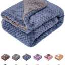 DG Plush Fleece Receiving Blanket for Dog, Cat, and Pet - Warm and Soft, 32" x 40", Smoked Blue