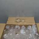 Oojami 48 Pack Diamond Clear Unbreakable Stemless Plastic Glasses 24 9oz Stemless Champagne Flutes & 24 12oz Cups BPA-Free, Disposable, Shatterproof Drinkware for Weddings, Bars, Events, and Parties