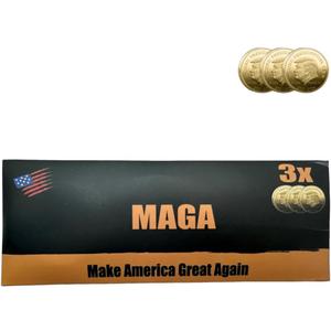 3 Pack Resilience Commemorative Coin - 2024 Historical Tribute with Fist Design, Gold Coins Fighting for America, Coins Save America, 40mm Gold Plated Commemorative Coins Gift, Merchandise